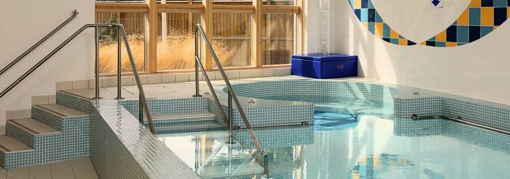 Big pool with different equipment to support the accessibility needs of all children.