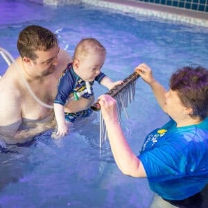 A splash session in the hydrotherapy pool