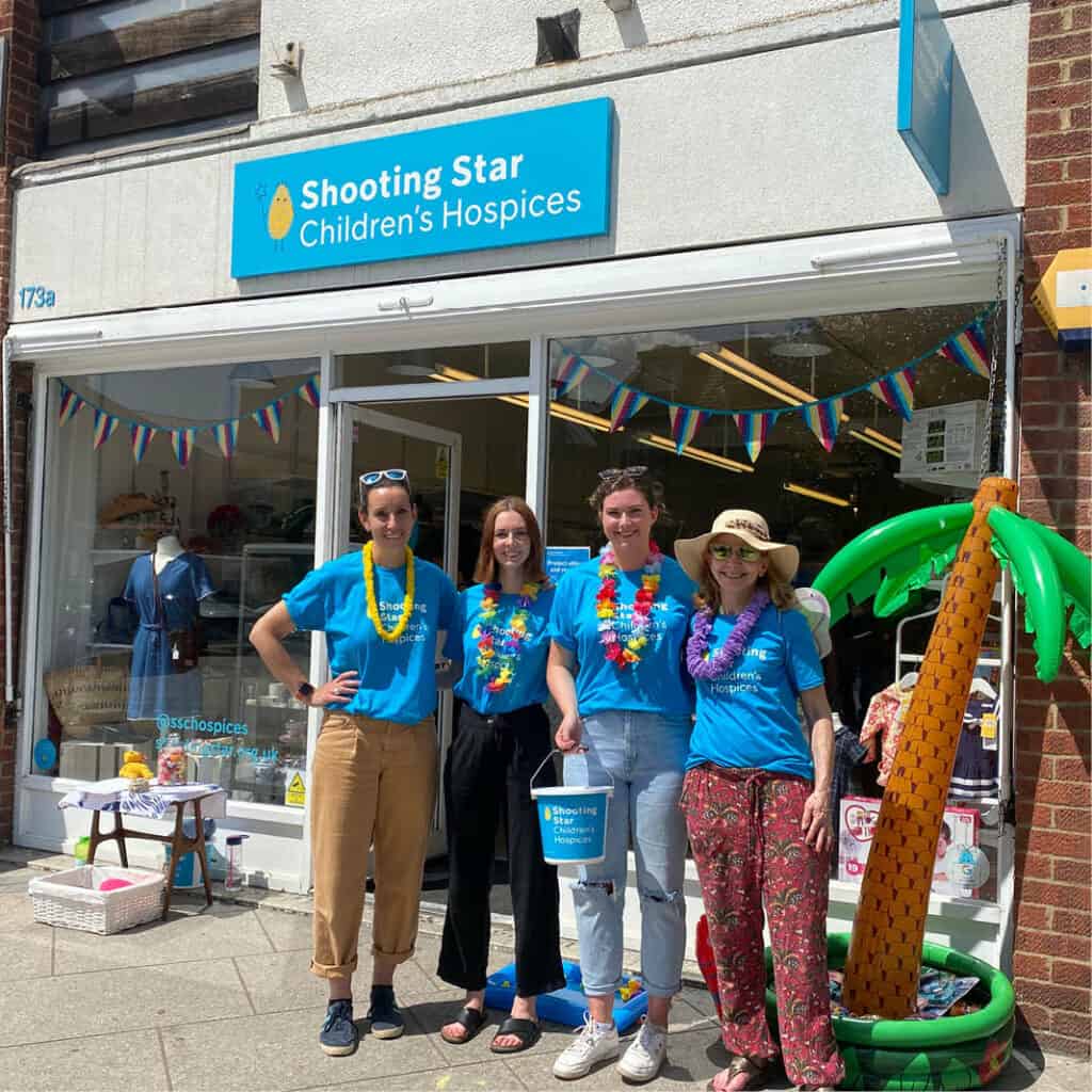 Volunteers taking on our apprentice shop challenge