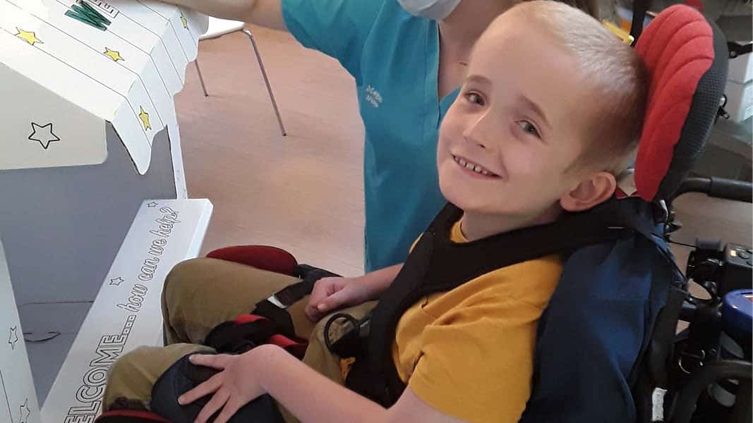 Child staying at the hospice