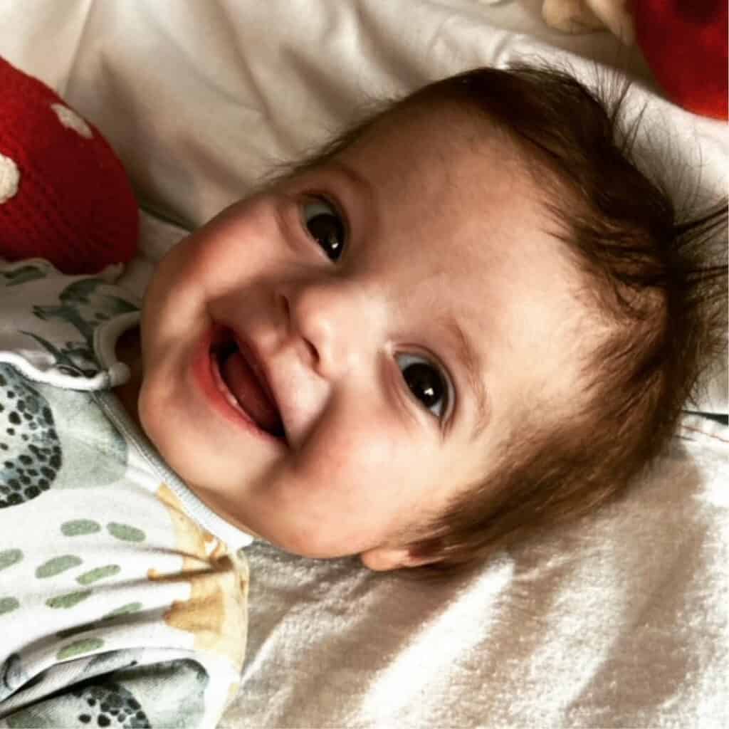 Baby Jacob smiling