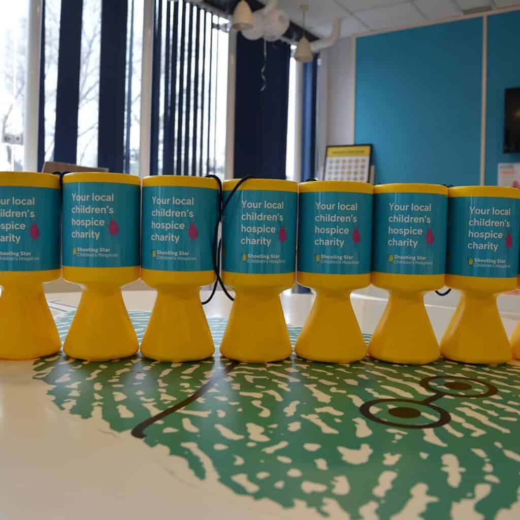 some of our collection cans
