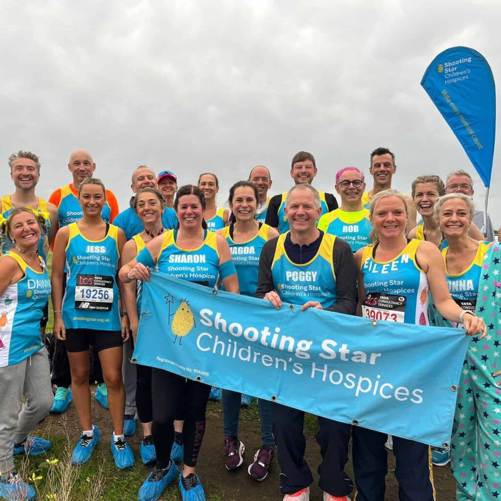 Our team at the start line of the London Marathon