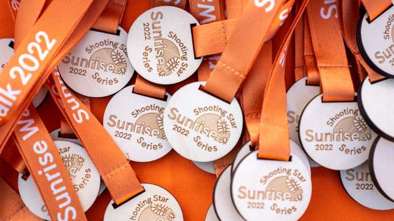 Sunrise walk medals