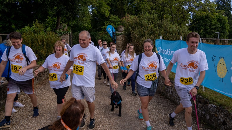 Walkers completing a Sunrise walk