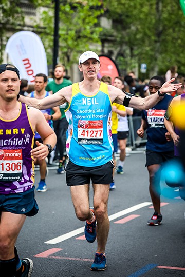 Neil running the London Marathon
