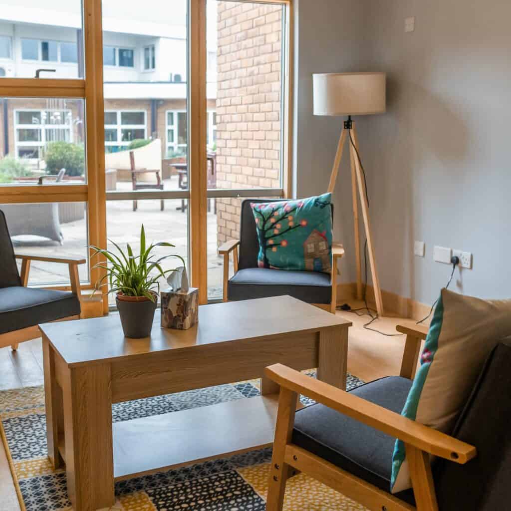 A counselling room at Shooting Star House