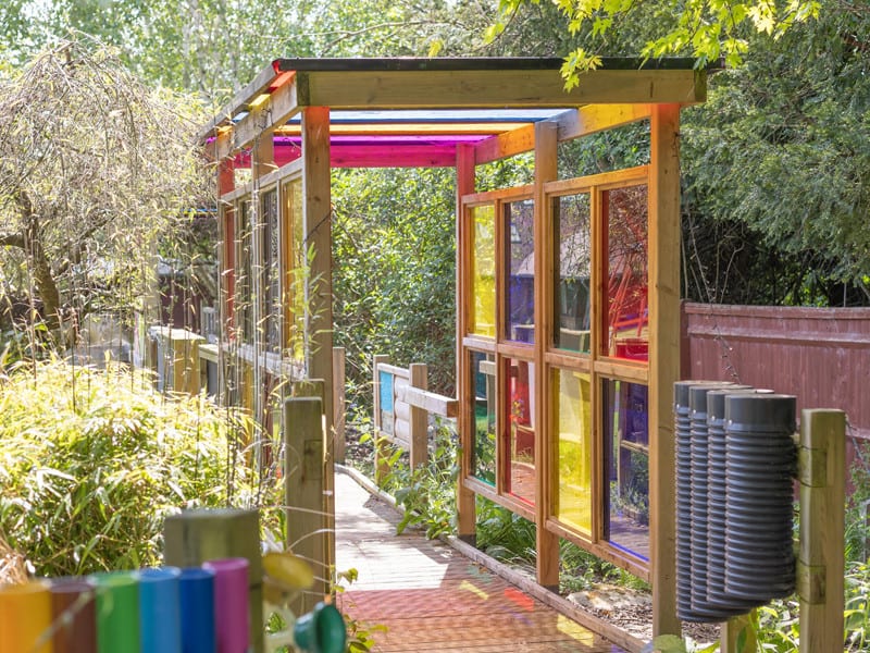 Colourful sensory walkway