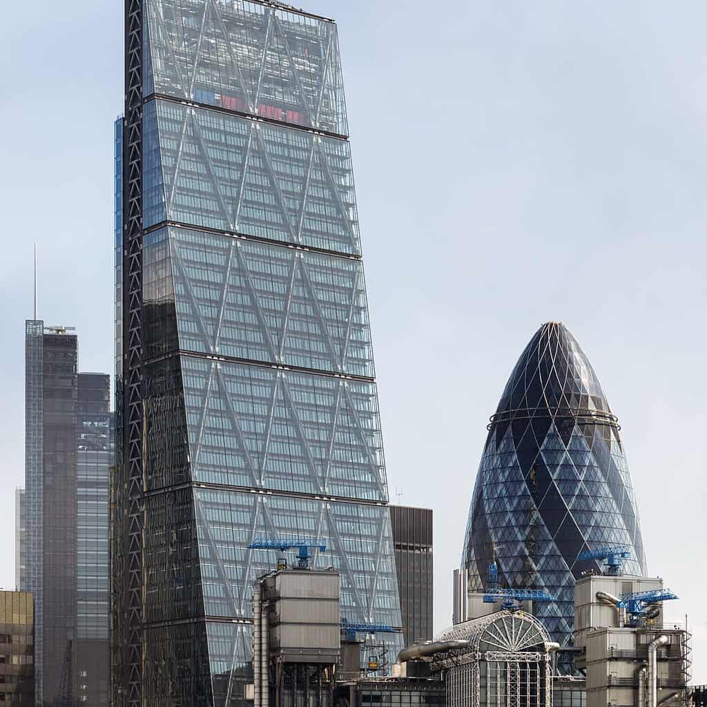 The Cheesegrater skyscraper in London.