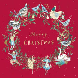 Gifts in Garland Christmas Card – Pack of 10