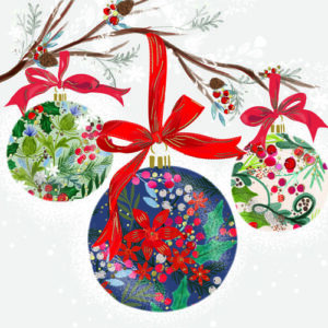 Floral Decorations Christmas Cards – Pack of 10