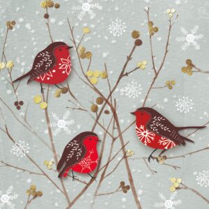 Robins and Berries Christmas Cards – Pack of 10